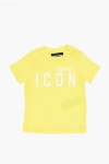 Dsquared2 Icon Solid Color Crew-neck T-shirt With Printed Logo