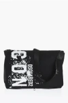 Dsquared2 Icon Solid Color Shoulder Bag With Icon Splash Print
