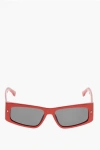 Dsquared2 Icon Solid Color Sunglasses With Contrasting Logo In Red