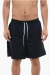 Dsquared2 Icon Solid Color Swim Shorts With Maxi Printed Logo