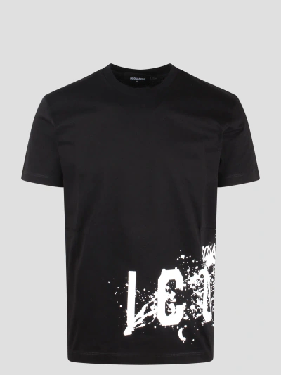Dsquared2 Icon Splash Cool Fit T-shirt In Black