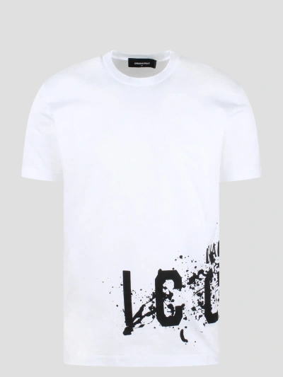 Dsquared2 Icon Splash Cool Fit T-shirt In White