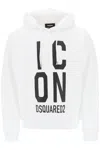 DSQUARED2 'ICON SQUARED' COOL FIT HOODIE WITH LOGO PRINT