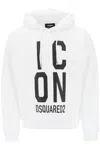 DSQUARED2 'ICON SQUARED' COOL FIT HOODIE WITH LOGO PRINT