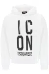 Dsquared2 'icon Squared' Cool Fit Hoodie With Logo Print In White