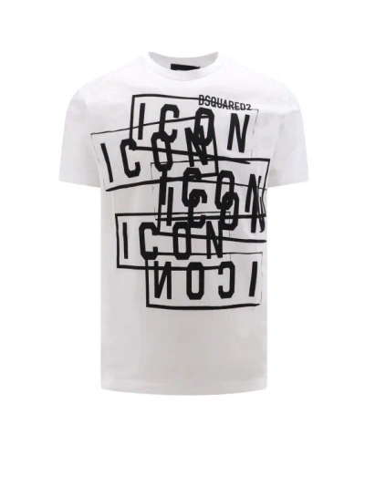 Dsquared2 Icon Stamps Cotton T-shirt In White