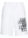 DSQUARED2 ICON STAMPS COTTON TRACK SHORTS