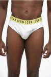 Dsquared2 Icon Stretch Cotton Brief With Contrasting Logoed Band In White