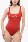 DSQUARED2 ICON STRETCH FABRIC ONE-PIECE SWIMSUIT