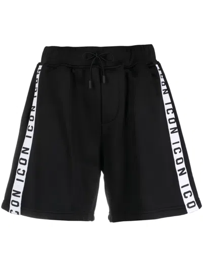 DSQUARED2 ICON-STRIPE DRAWSTRING SHORTS