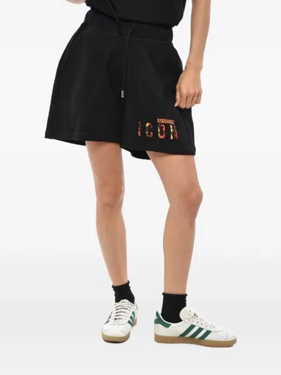 Dsquared2 Icon Sunset Logo-print Shorts In Blue