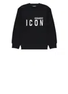 Dsquared2 Black Sweatshirt For Boy With Logo In Black