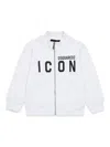 Dsquared2 Felpa Full Zip Con Logo Icon In Weiss