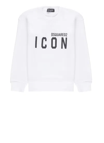 Dsquared2 Kids' Icon Sweatshirt In White