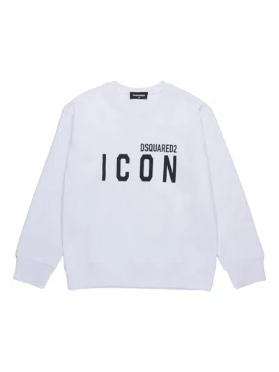 Dsquared2 Kids' Logo-print Detail Sweatshirt In White