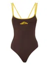 Dsquared2 Icon Swimsuit In Dk Brown