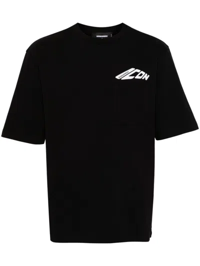 Dsquared2 Man T-shirt Black Size L Cotton