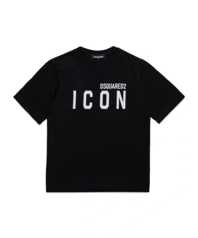Dsquared2 Kids' Icon T-shirt In Black