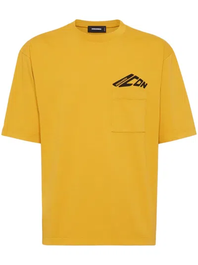 Dsquared2 Icon T-shirt In Gelb