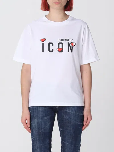 DSQUARED2 ICON T-SHIRT IN COTTON,E47881001