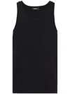 Dsquared2 Ribbed Cotton Tank Top In Black