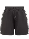 Dsquared2 Black Icon-stripe Drawstring Shorts In Black