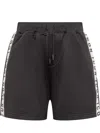 Dsquared2 Black Icon-stripe Drawstring Shorts In Black