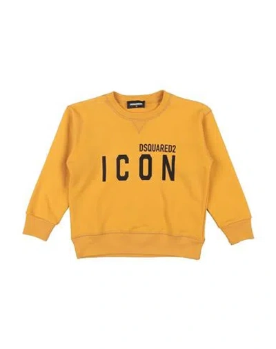 Dsquared2 Babies'  Icon Toddler Boy Sweatshirt Marigold Size 6 Cotton In Brown