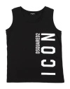 Dsquared2 Icon Toddler Boy T-shirt Black Size 4 Cotton In Black