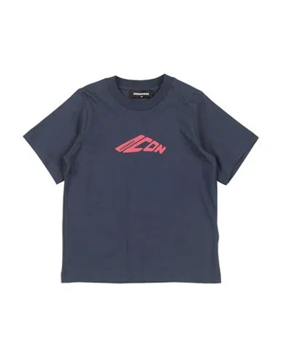 Dsquared2 Babies'  Icon Toddler Boy T-shirt Navy Size 6 Cotton In Blue