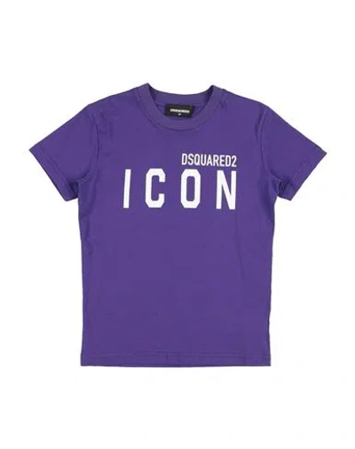 Dsquared2 Babies'  Icon Toddler Boy T-shirt Purple Size 6 Cotton In Multi