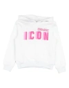 Dsquared2 Icon Toddler Girl Sweatshirt White Size 4 Cotton, Elastane In White