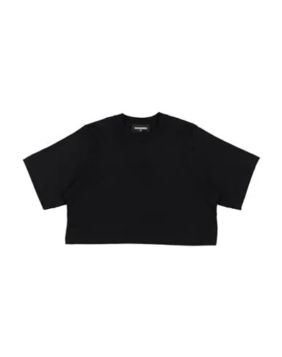 Dsquared2 Babies'  Icon Toddler Girl T-shirt Black Size 4 Cotton