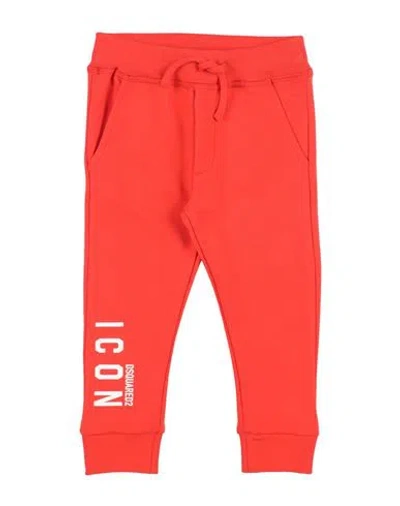 Dsquared2 Babies'  Icon Toddler Pants Orange Size 3 Cotton, Elastane In Red