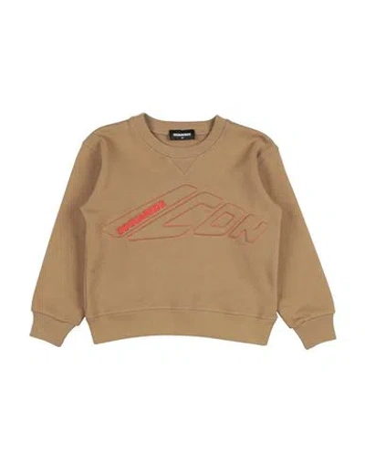Dsquared2 Babies'  Icon Toddler Sweatshirt Camel Size 6 Cotton In Brown