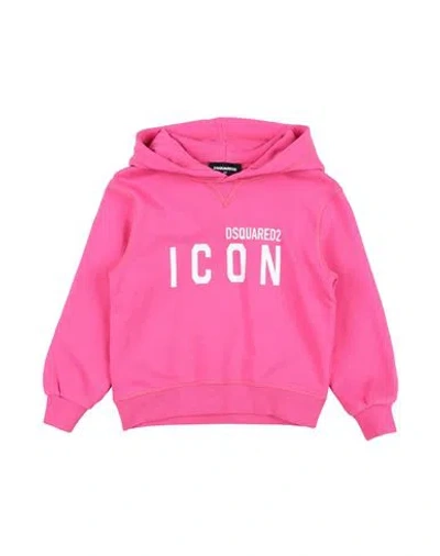 Dsquared2 Babies'  Icon Toddler Sweatshirt Fuchsia Size 6 Cotton, Elastane In Pink