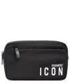 Dsquared2 Iconic Rectangular Beauty Case With External Pocket In Black