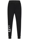 Dsquared2 Logo And Text Print Sweatpants In Black