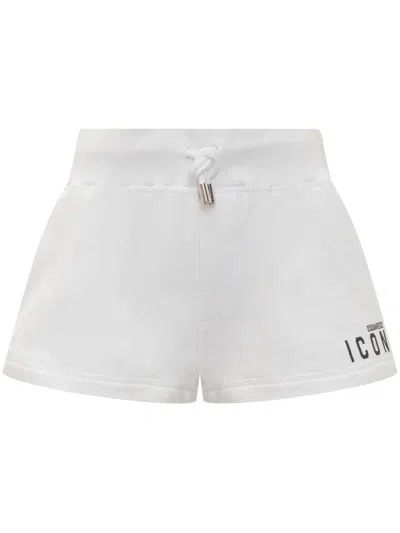 Dsquared2 Icon Track Shorts In White