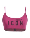 Dsquared2 Icon Underwear Woman Top Mauve Size Xl Cotton, Elastane In Purple