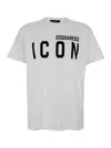 Dsquared2 White Crewneck T-shirt With Maxi Logo Print On The Front In White