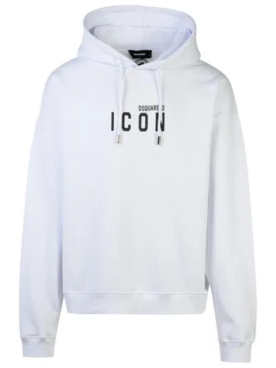 Dsquared2 'icon' White Cotton Hoodie