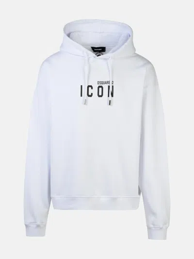 Dsquared2 'icon' White Cotton Hoodie