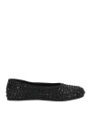 Dsquared2 Icon Woman Ballet Flats Black Size 6.75 Textile Fibers In Black