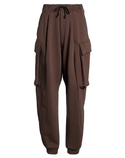 Dsquared2 Icon Woman Pants Dark Brown Size L Cotton, Polyester