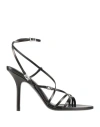 Dsquared2 Icon Woman Sandals Black Size 6.75 Calfskin In Black