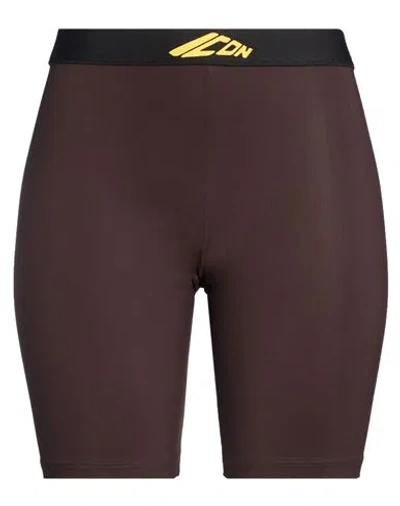 Dsquared2 Icon Woman Shorts & Bermuda Shorts Chocolate Brown Size L Polyamide, Elastane