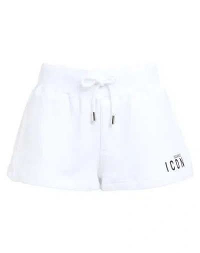 Dsquared2 Icon Woman Shorts & Bermuda Shorts White Size L Cotton