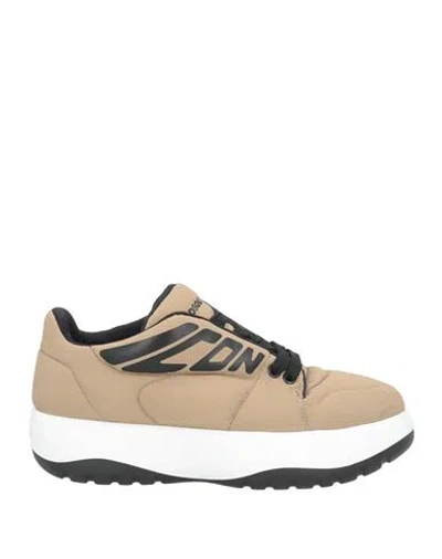 Dsquared2 Icon Woman Sneakers Khaki Size 5 Textile Fibers In Brown