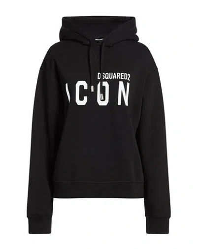 Dsquared2 Icon Woman Sweatshirt Black Size L Cotton